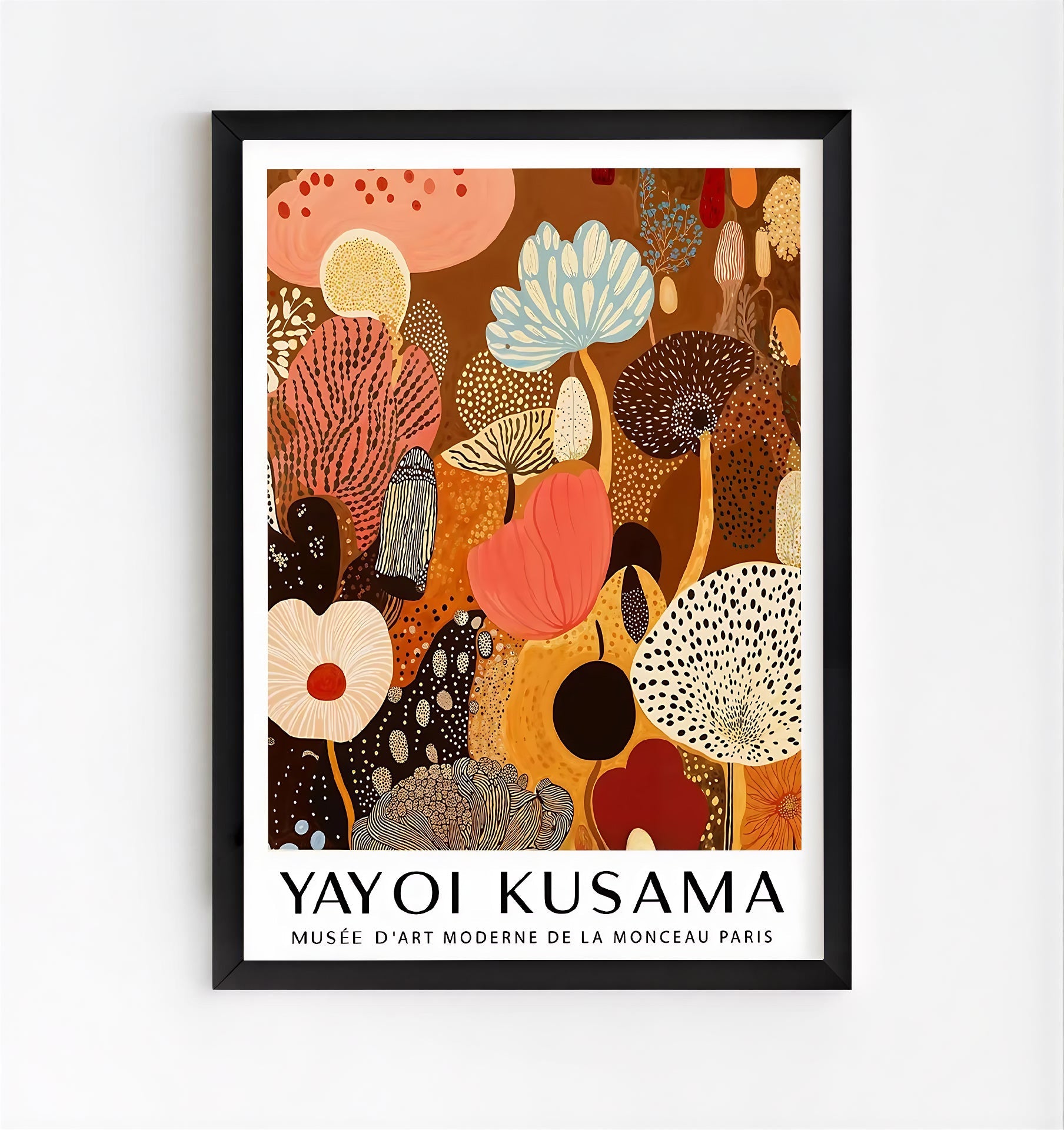 Yayoi Kusama inspired floral art print