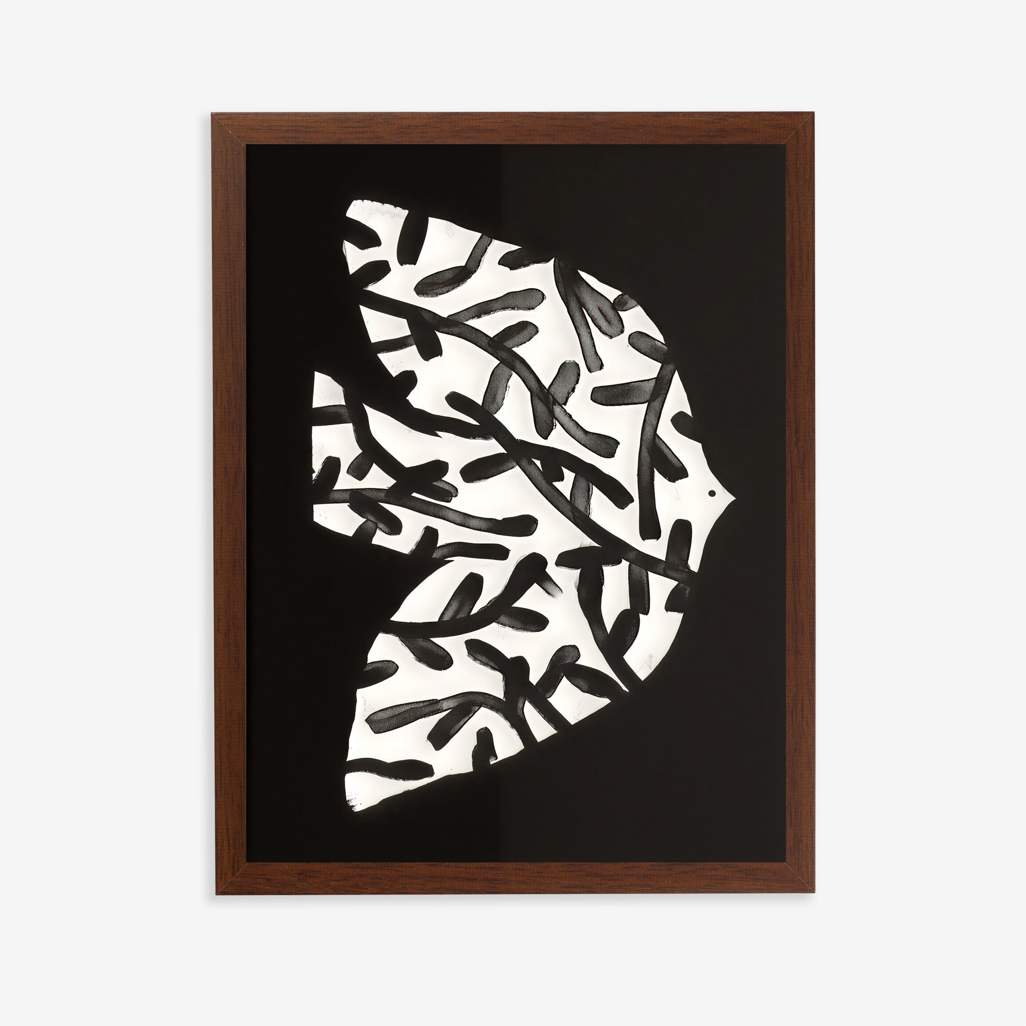 Abstract Black and White Wall Art Print