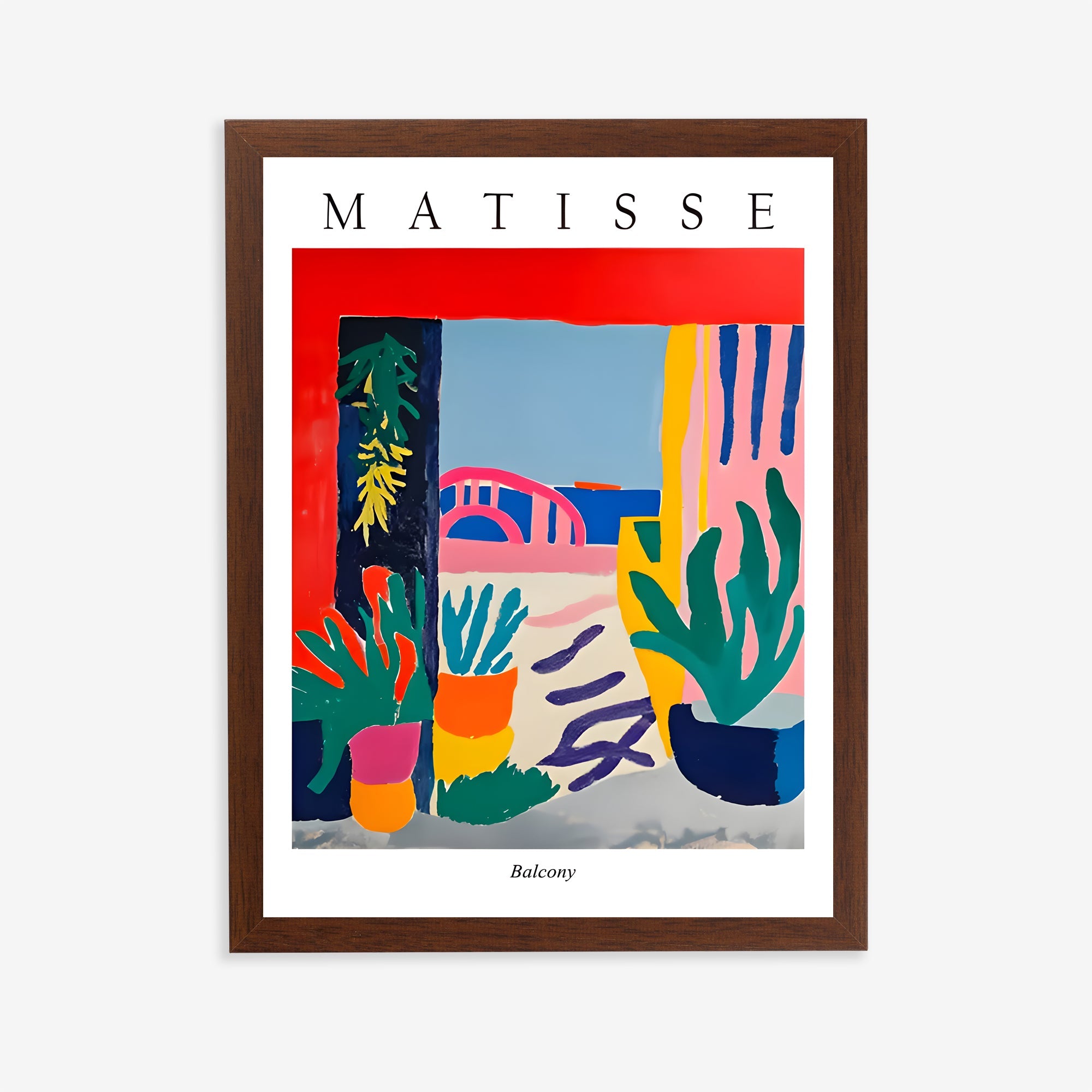 Henri matisse inspired interior plant artwork