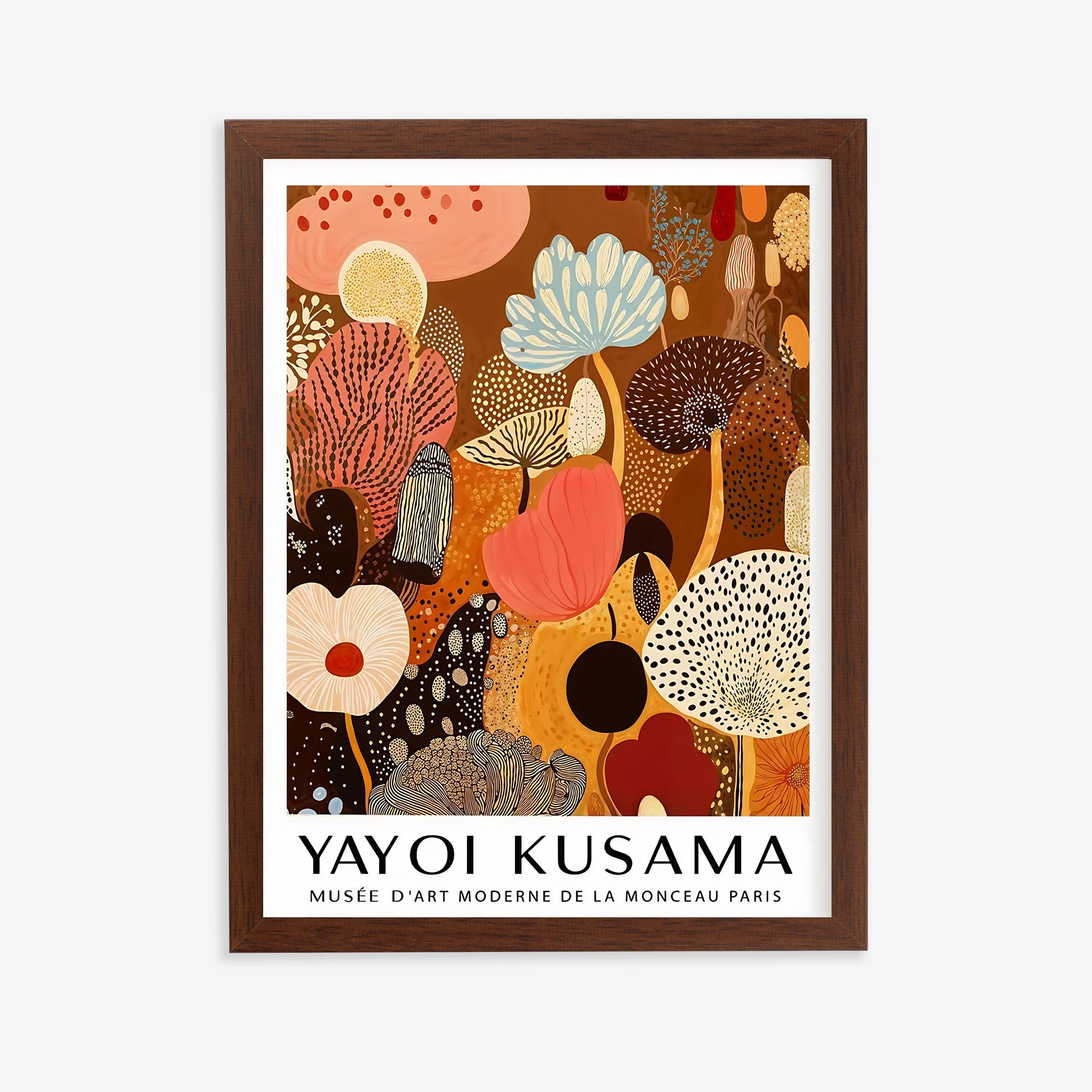Yayoi Kusama inspired floral art print