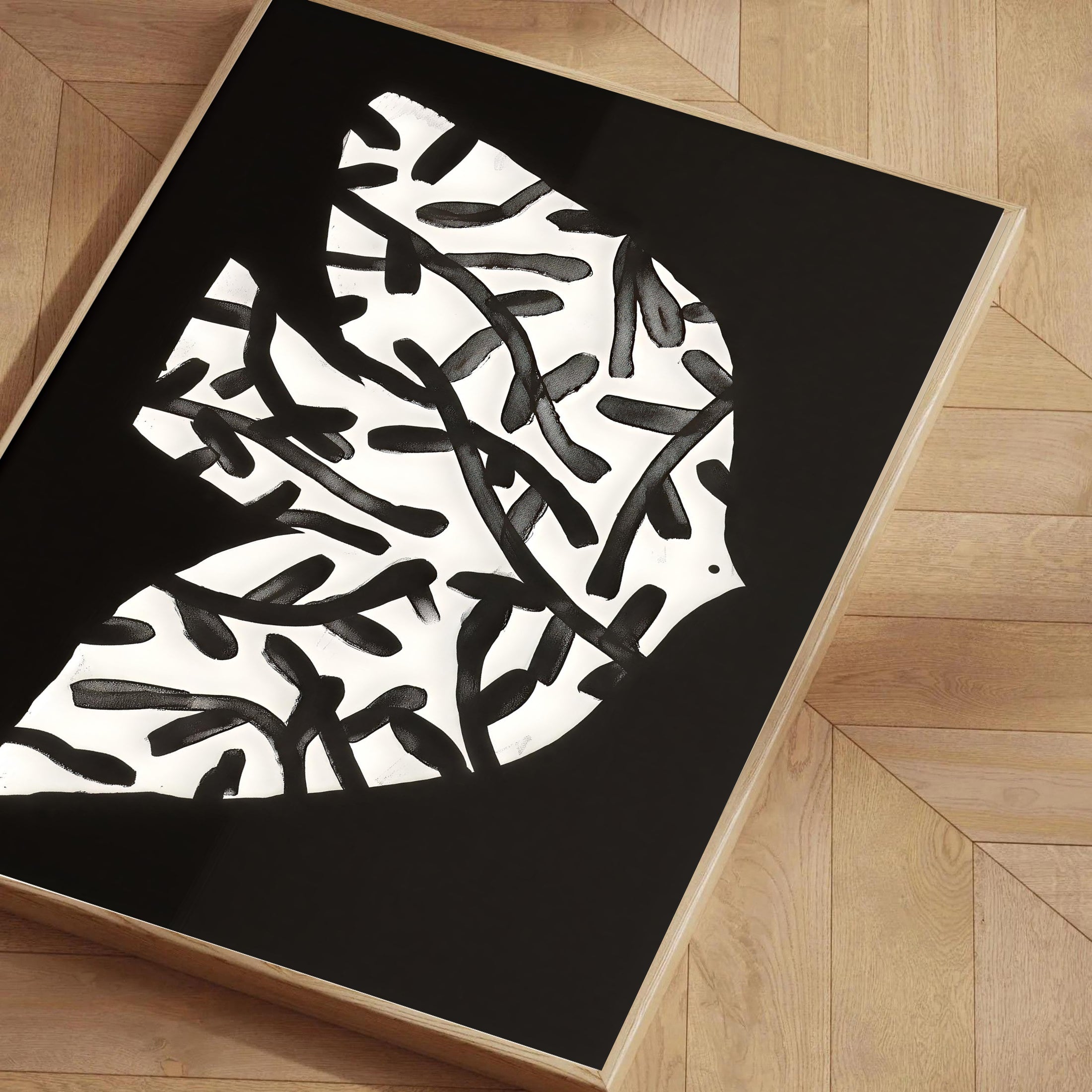 Abstract Black and White Wall Art Print