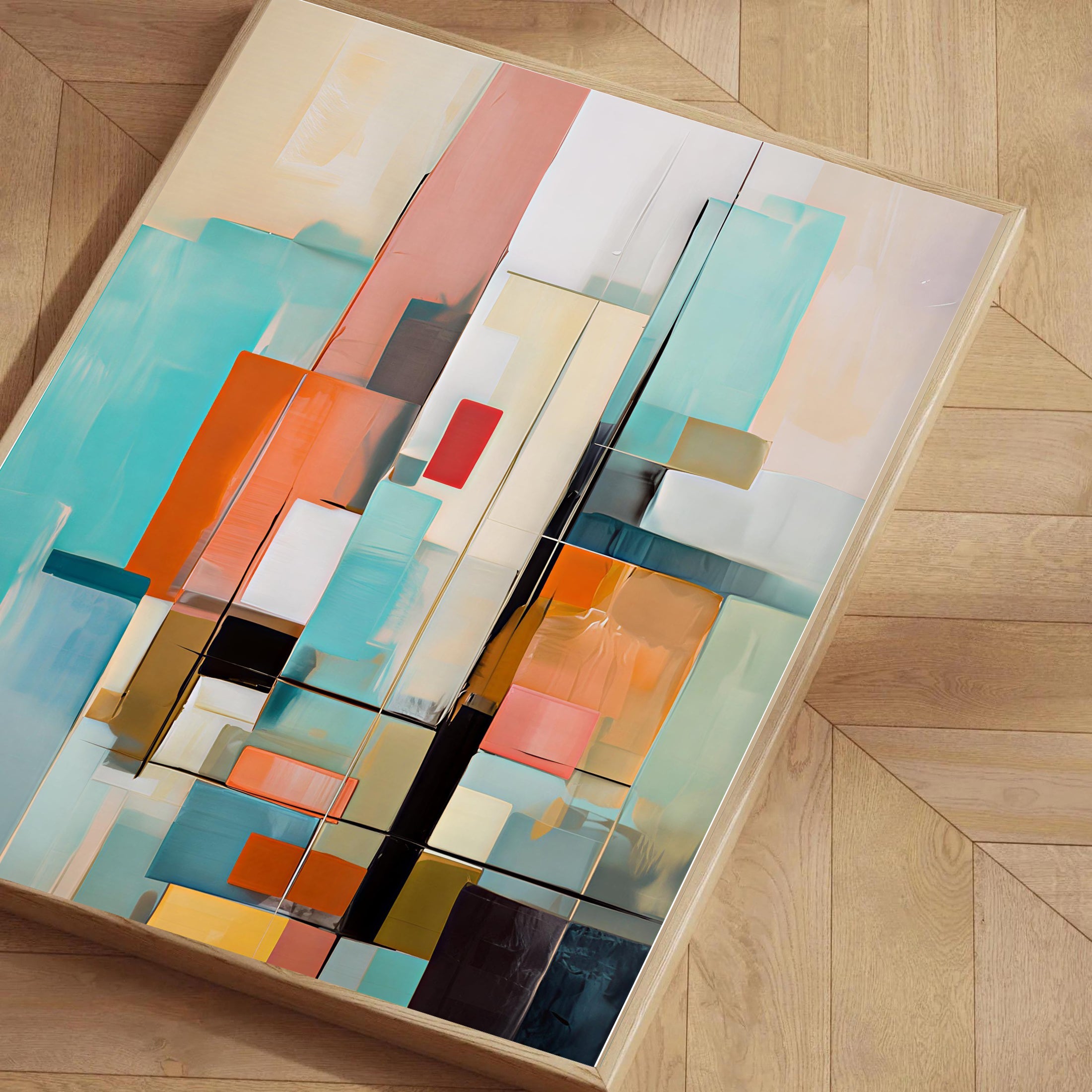 Abstract Geometric Wall Art Print