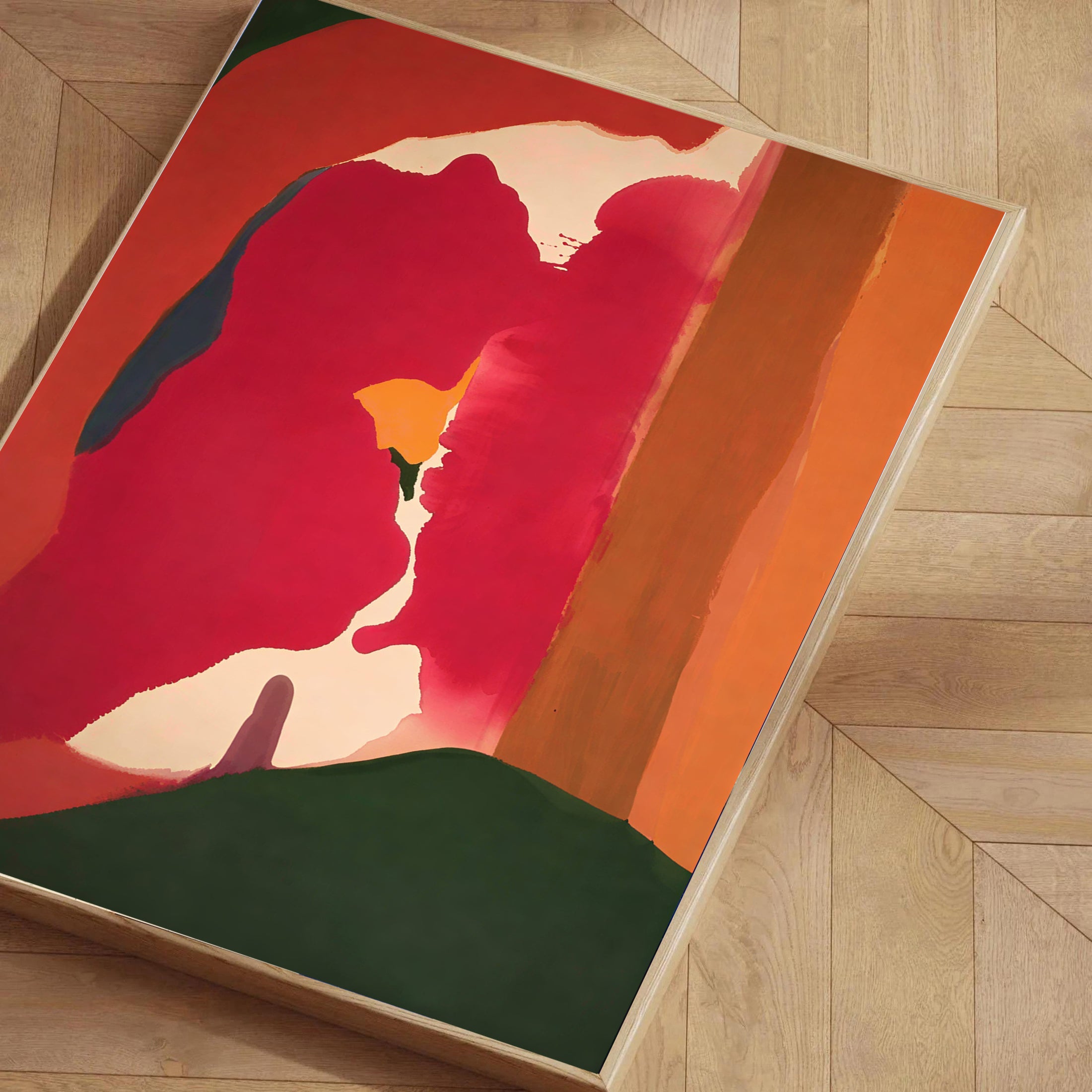 Abstract Color Block Wall Art Poster