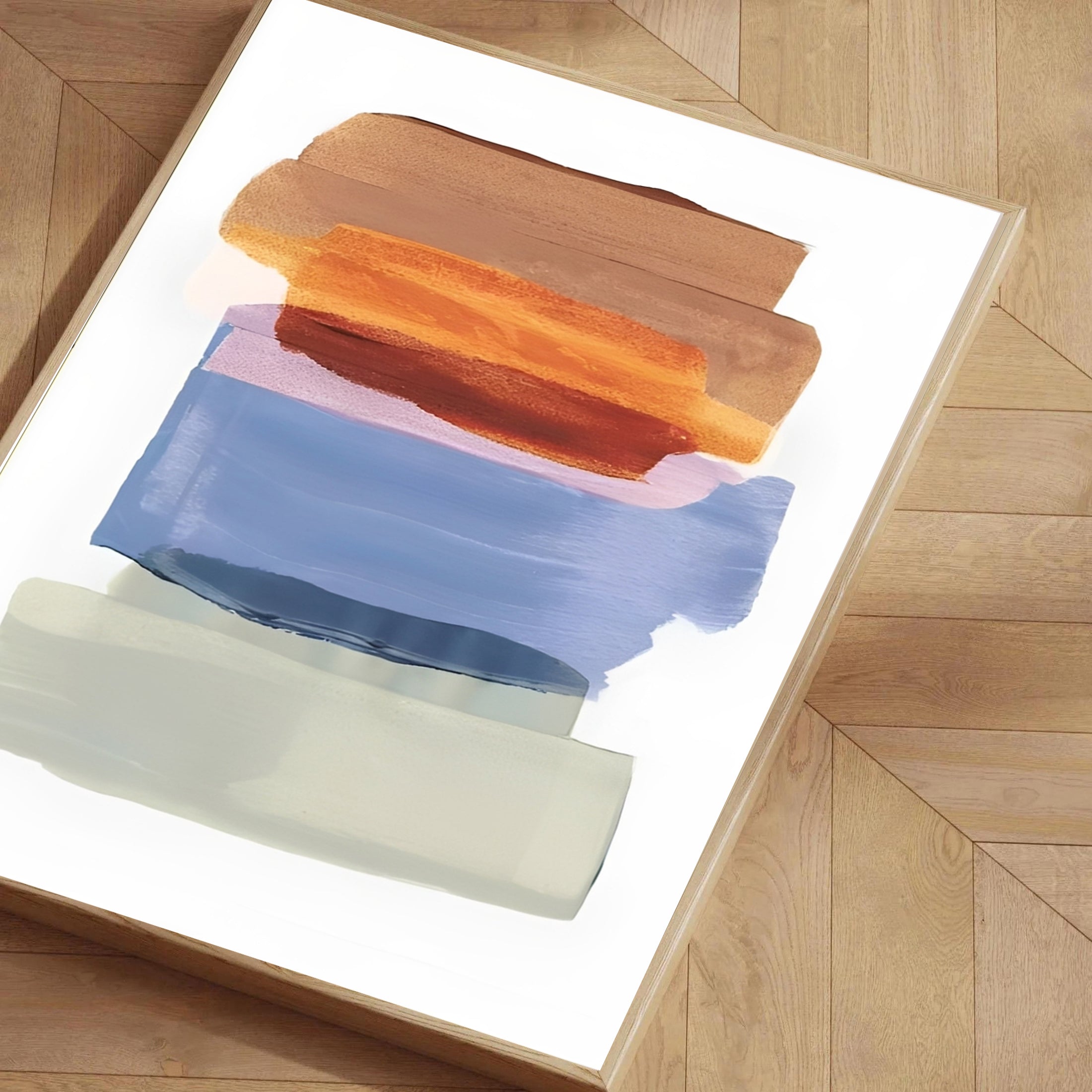 Abstract color block wall art print
