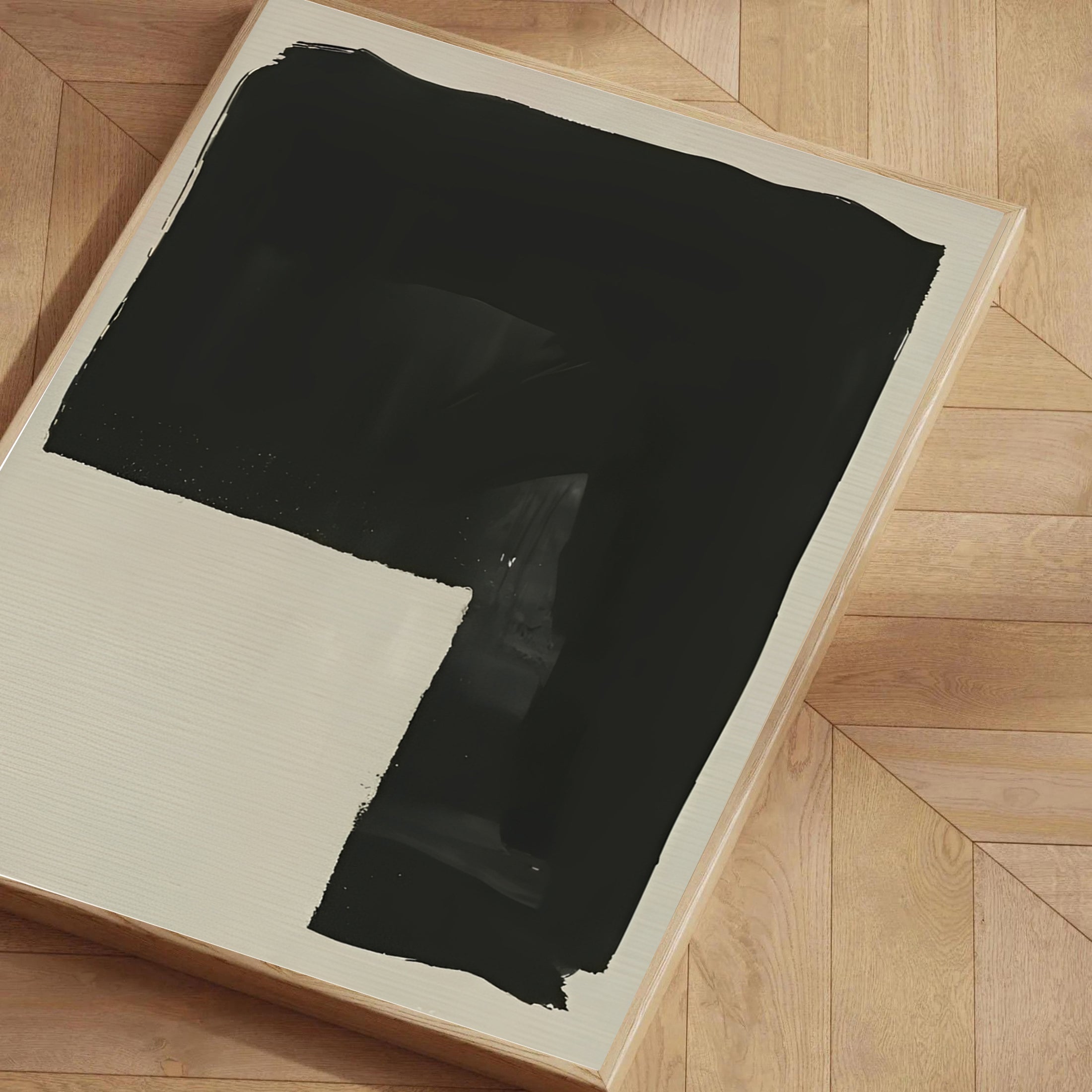 Modern black minimalist abstract wall art print