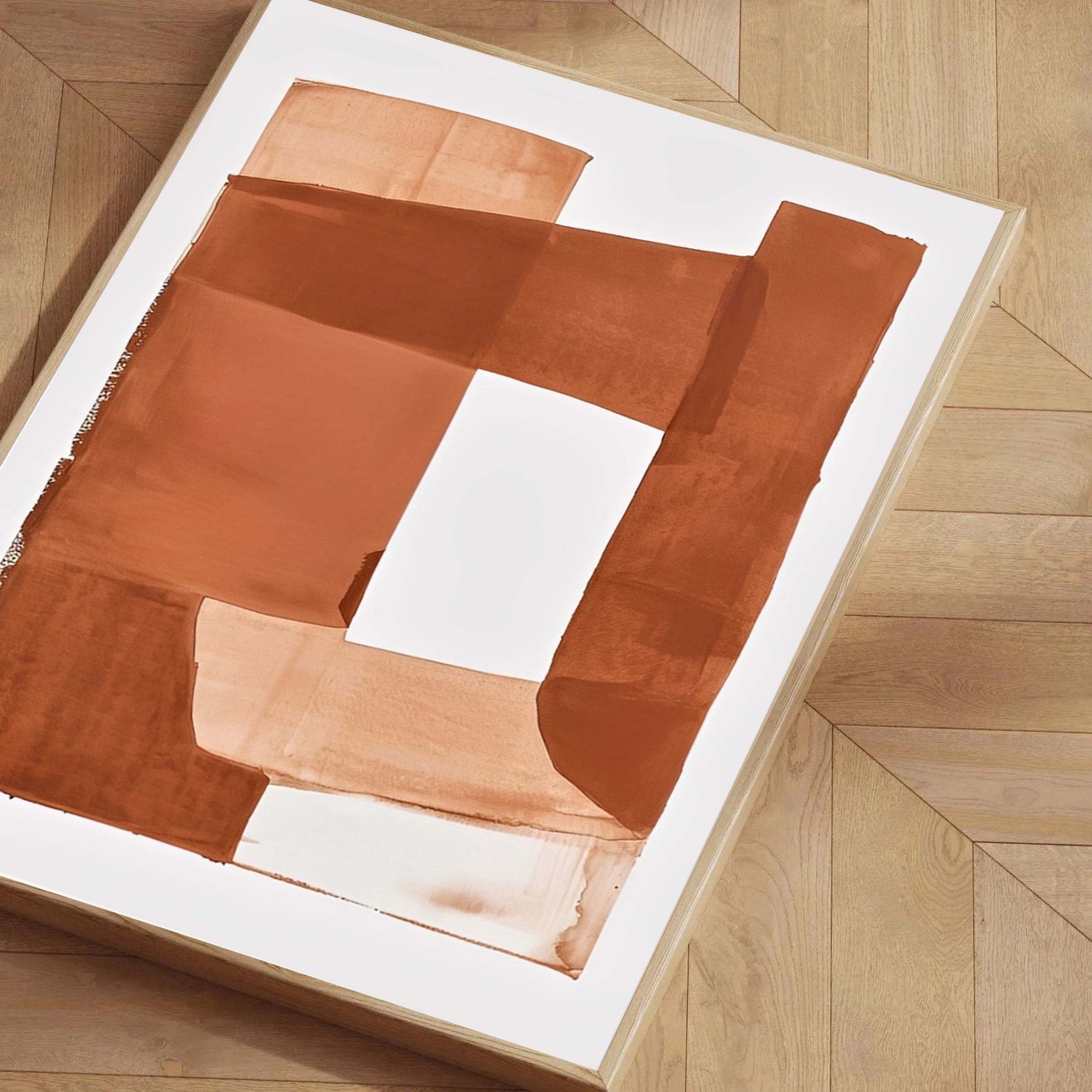 Abstract earth tone wall art print