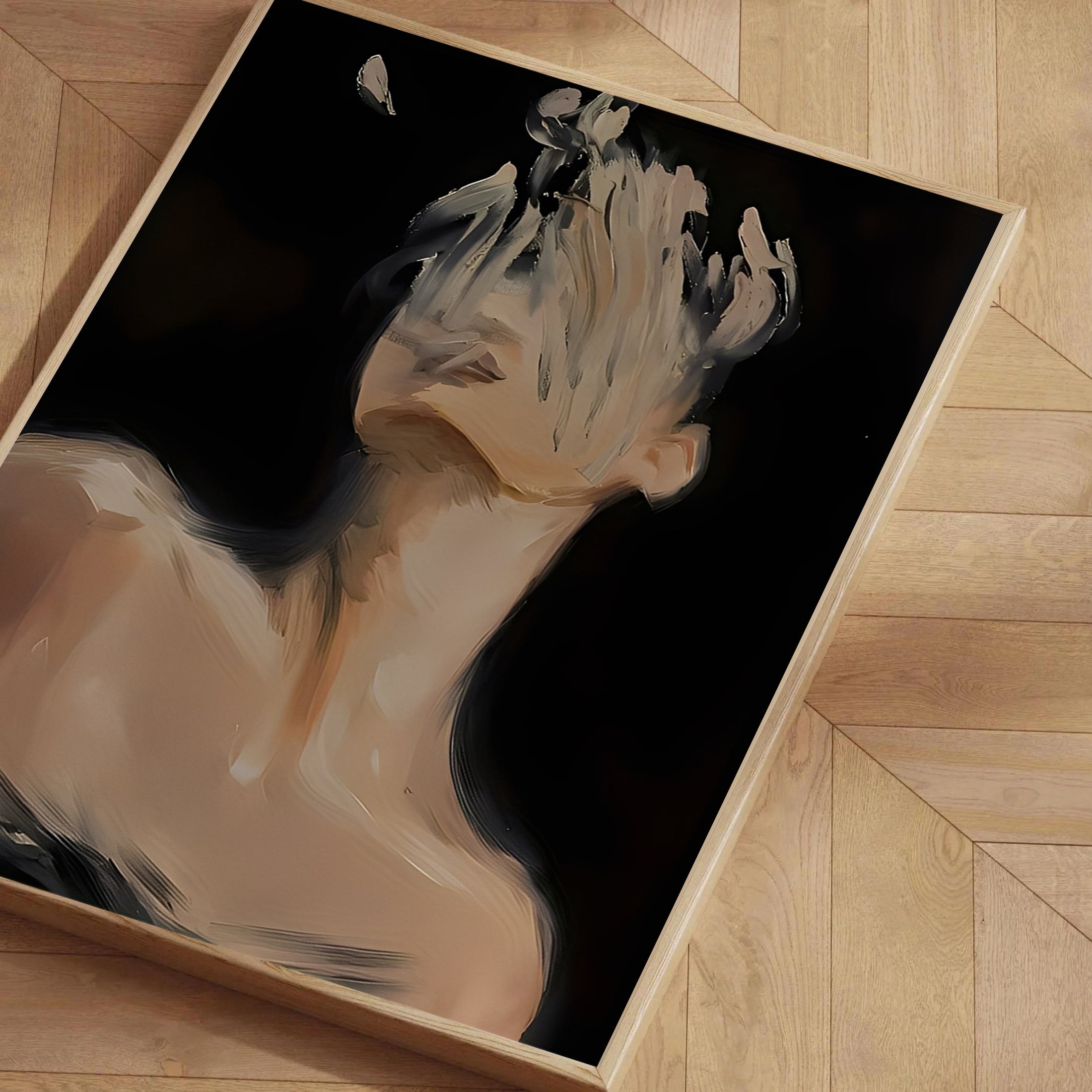 Faceless Abstract Portrait Wall Art Print