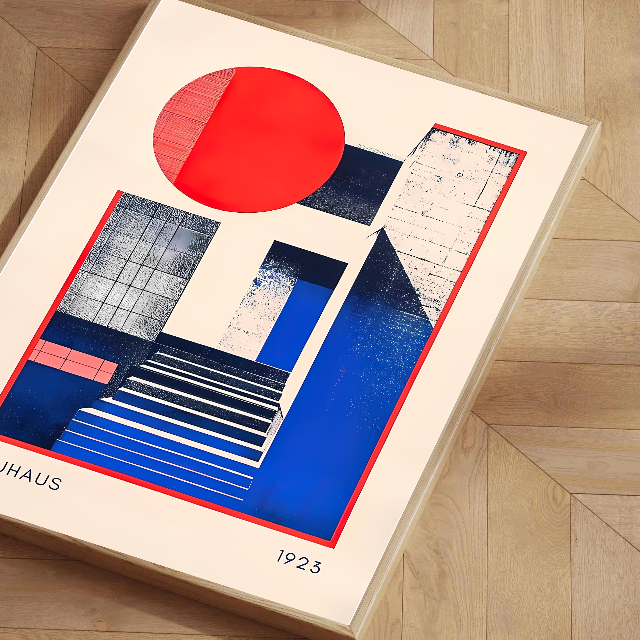 Abstract bauhaus wall art print from 1920s
