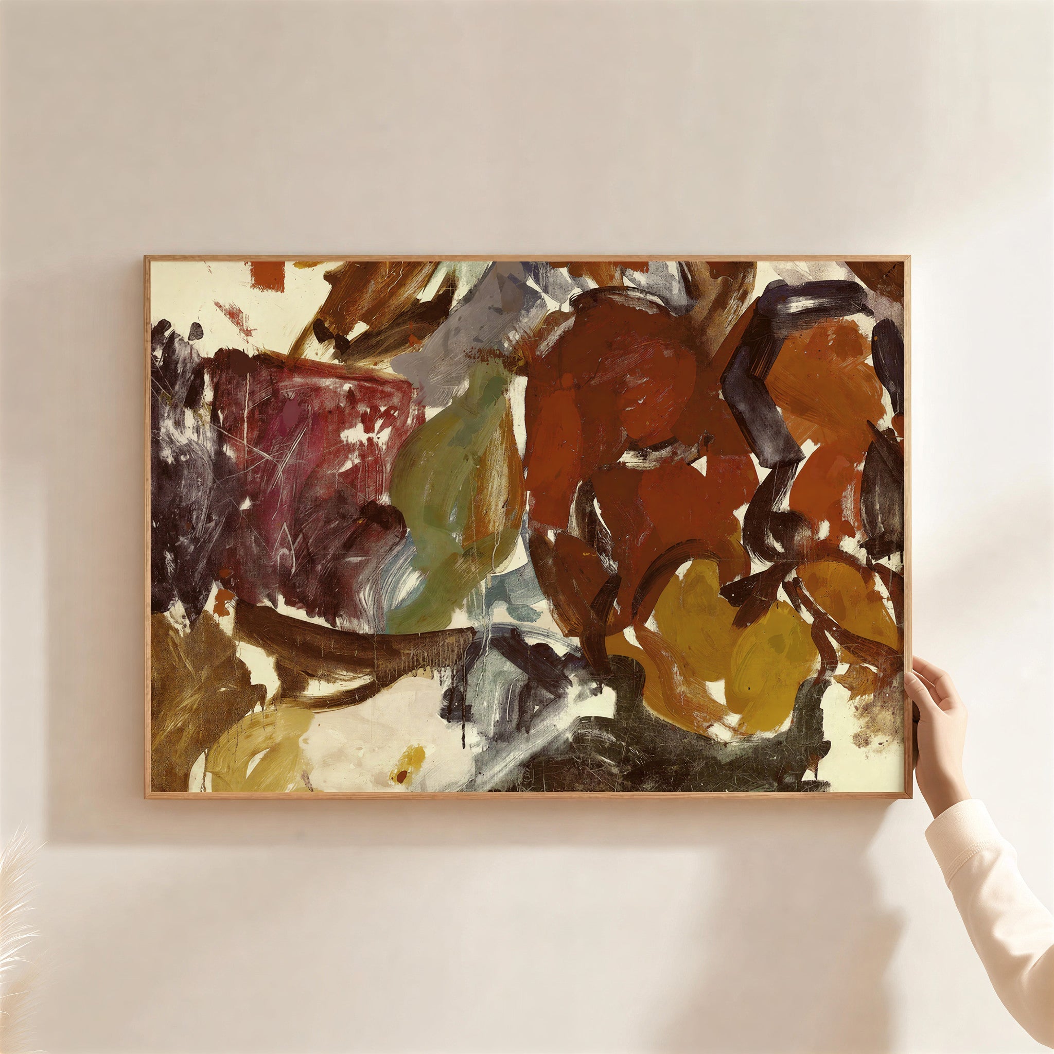 Warm Earthy Abstract Art Print