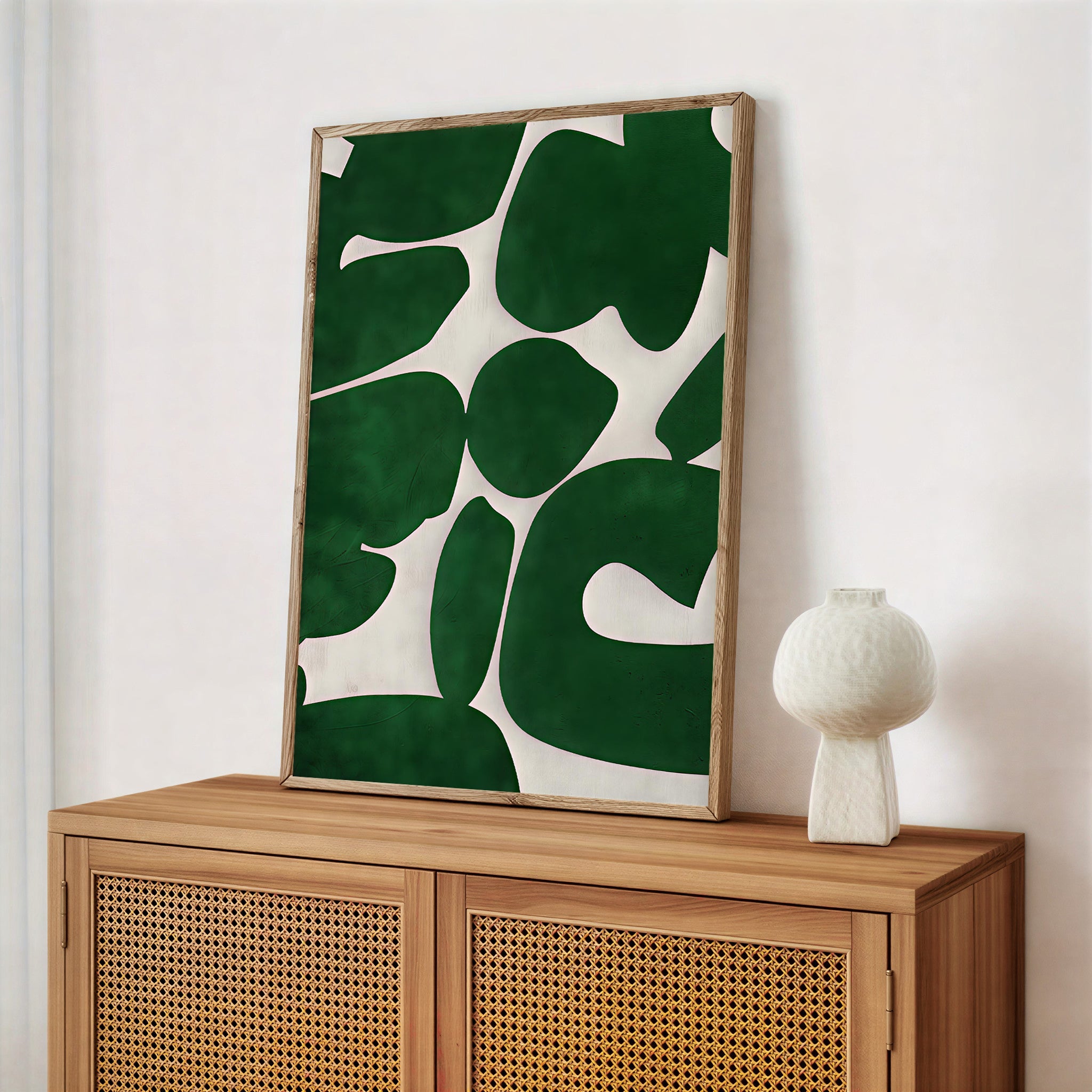Green abstract wall art print