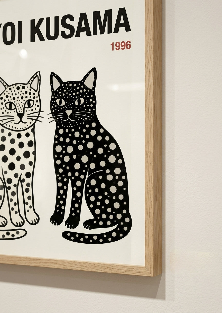 Yayoi Kusama Cats Tokyo 1996 Poster