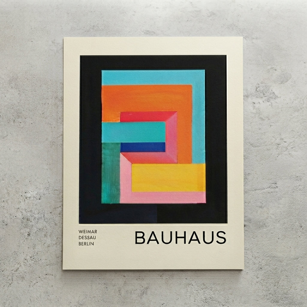 Bauhaus Geometric Abstract Art Print