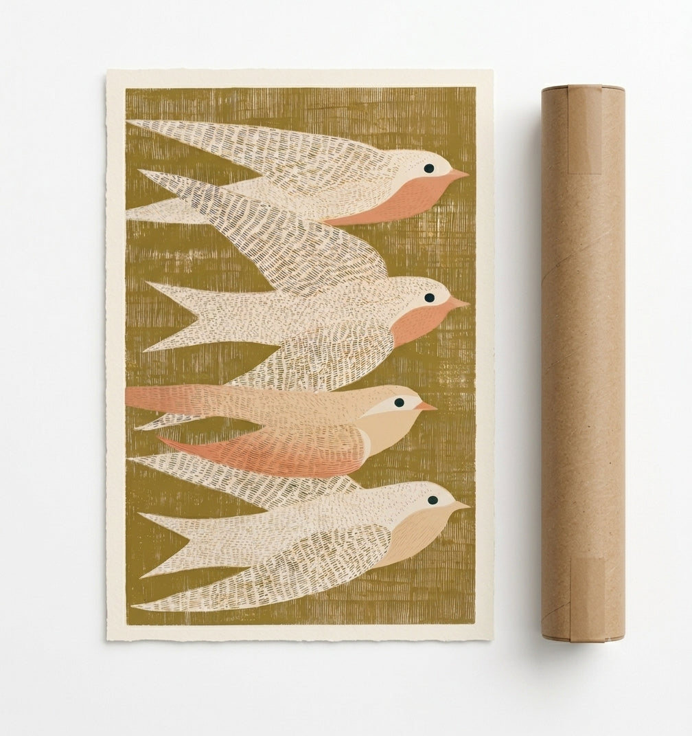 Scandinavian Bird Print