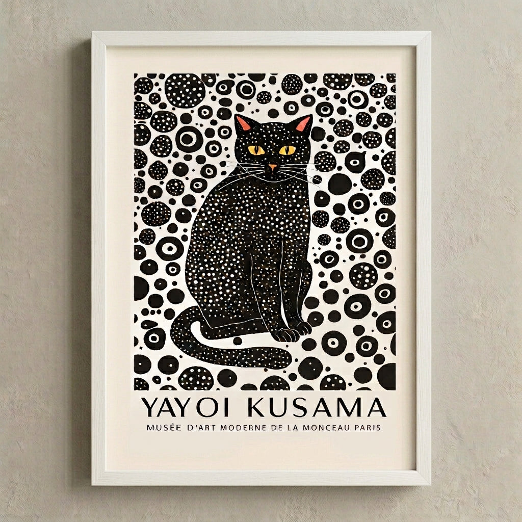 Minimalist Black Cat Art Print