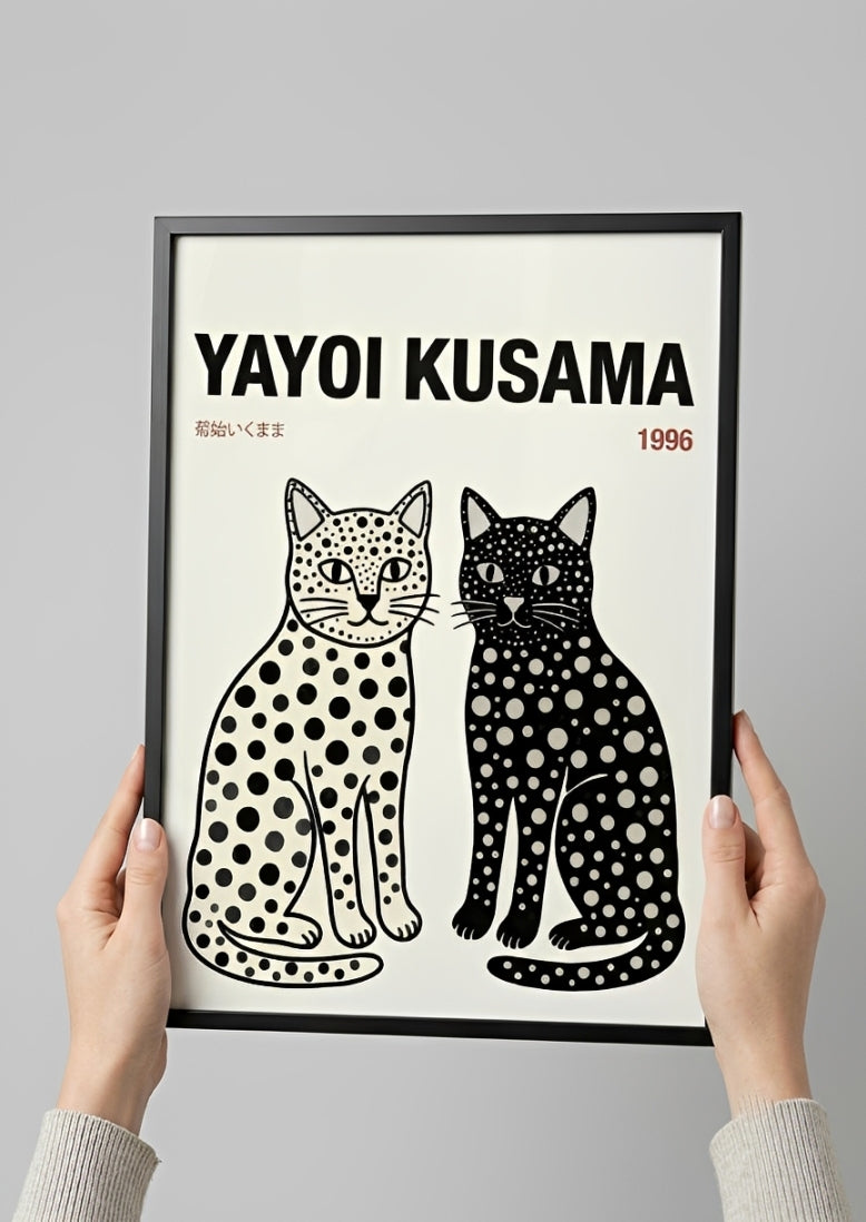 Yayoi Kusama Cats Tokyo 1996 Poster