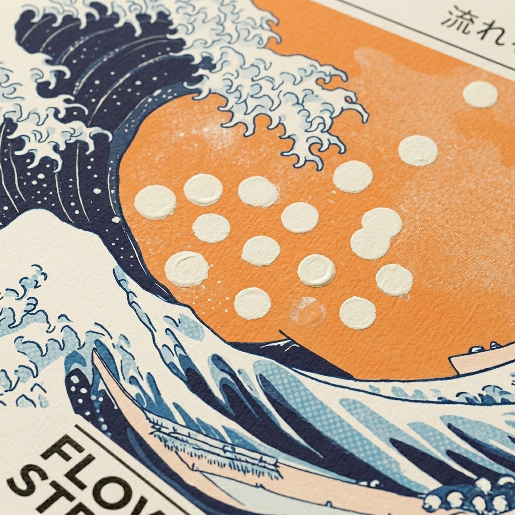 Japanese Wave Print – Tokyo Gallery Exhibition Wave Poster