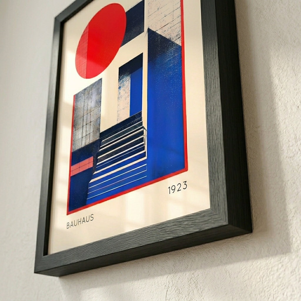 Abstract bauhaus wall art print from 1920s