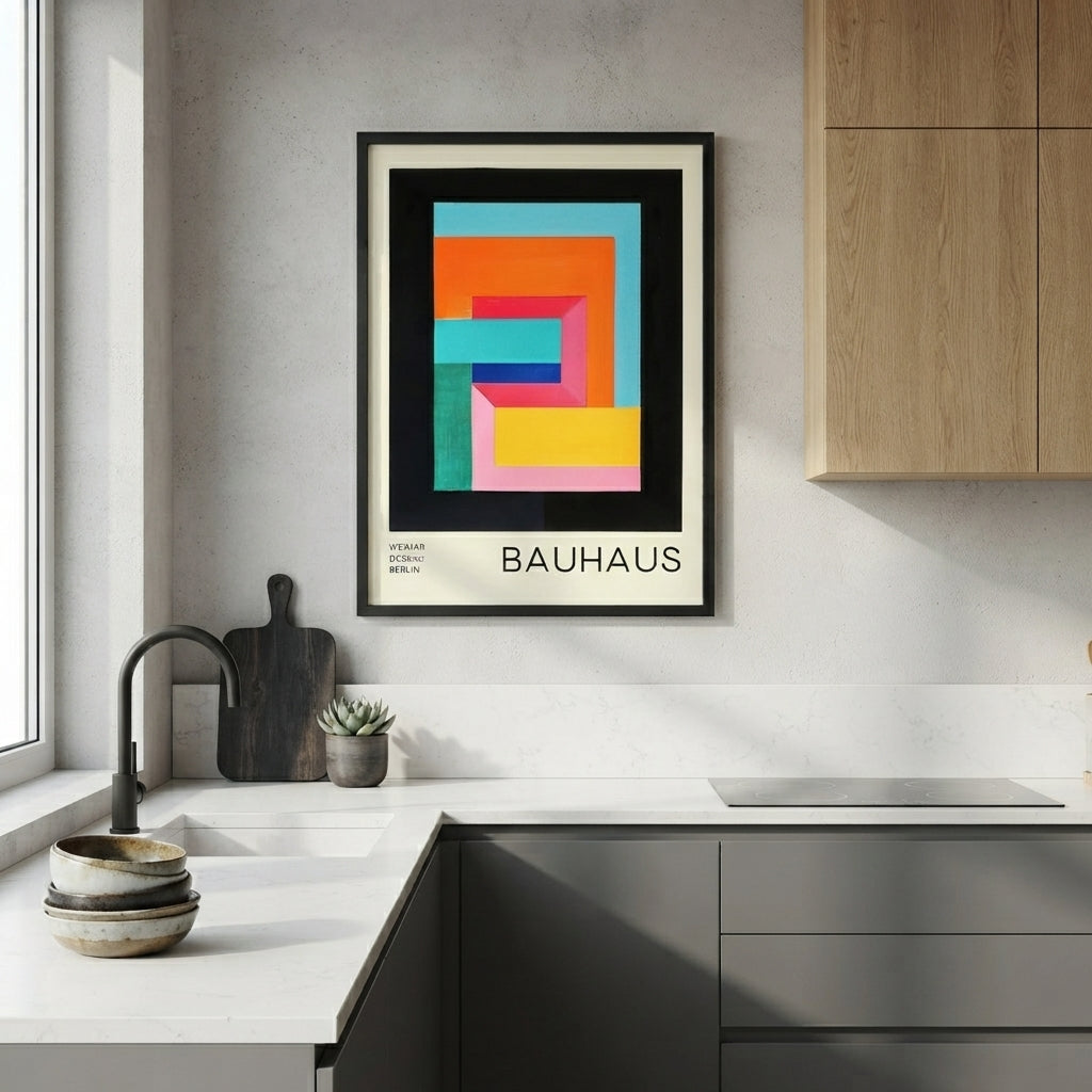 Bauhaus Geometric Abstract Art Print