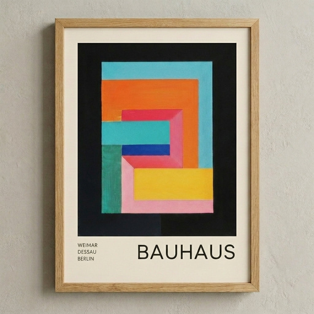 Bauhaus Geometric Abstract Art Print