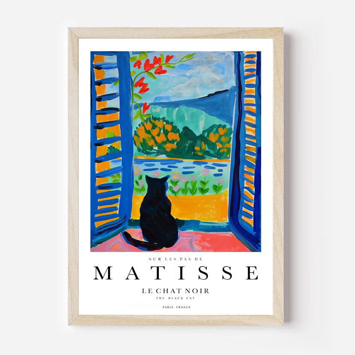 Matisse Inspired Cat Art Print