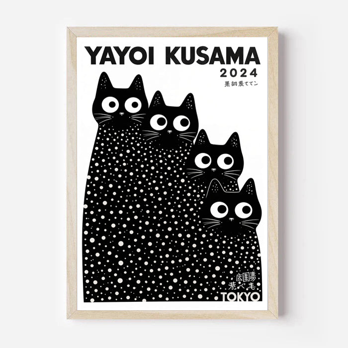 Yayoi Kusama Cats Prints Yayoi Kusama Cats Print