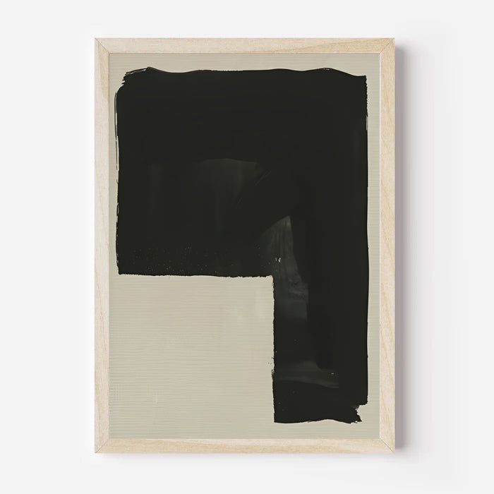 Modern black minimalist abstract wall art print