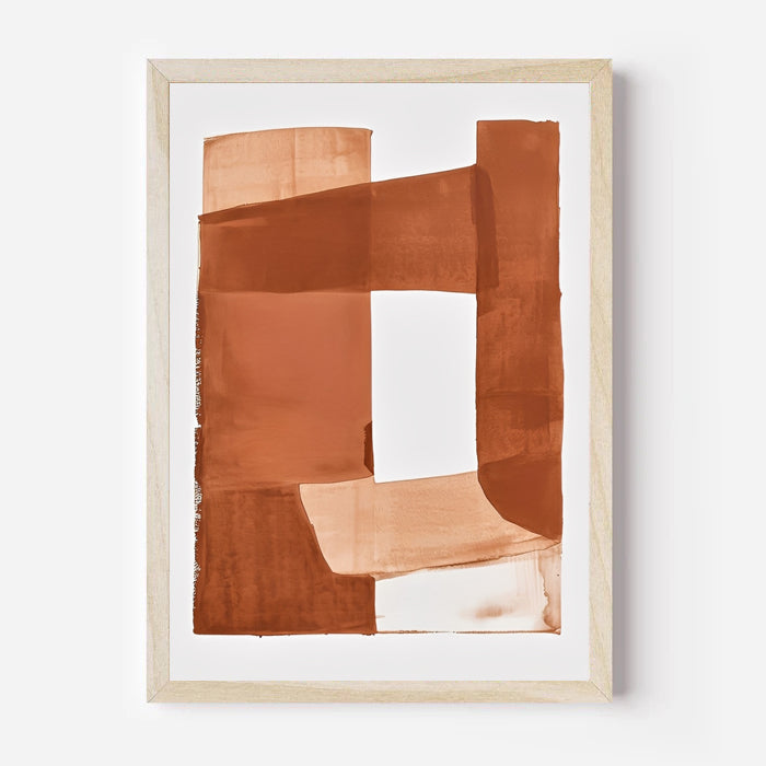 Abstract earth tone wall art print