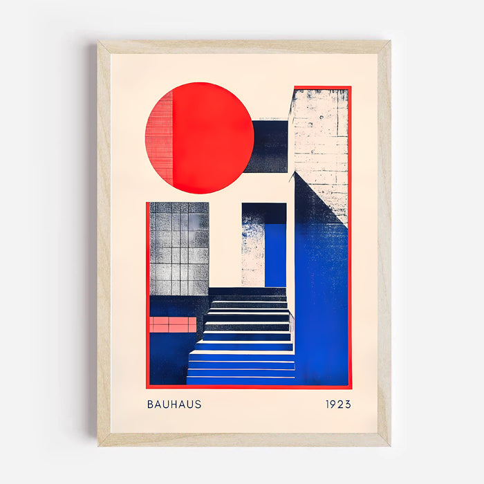 Abstract bauhaus wall art print from 1920s