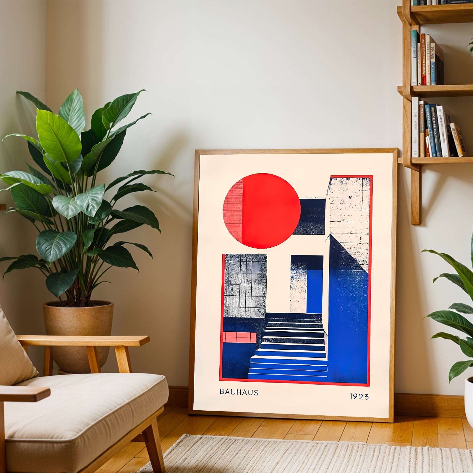 Abstract bauhaus wall art print from 1920s