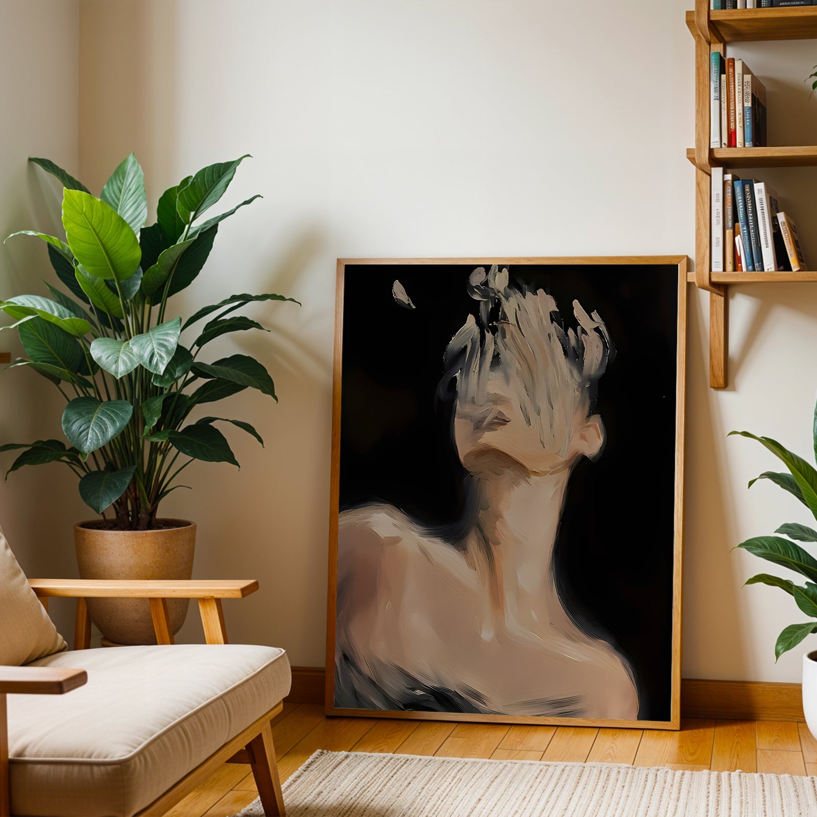 Faceless Abstract Portrait Wall Art Print