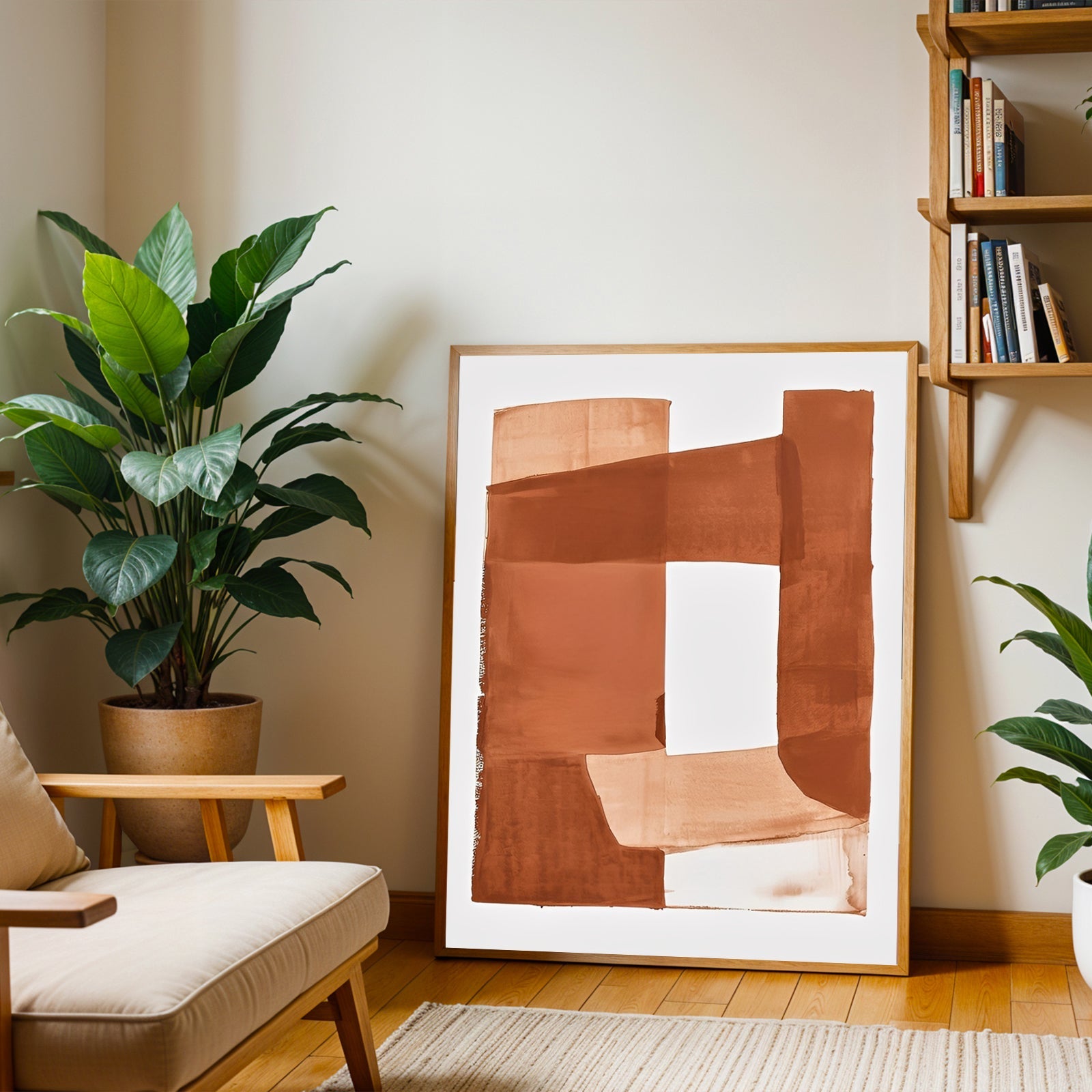 Abstract earth tone wall art print