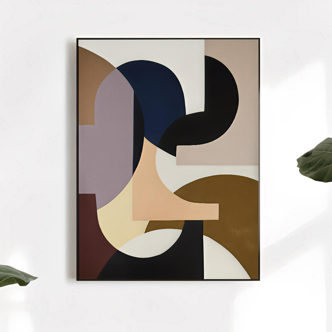 Abstract geometric shapes art print