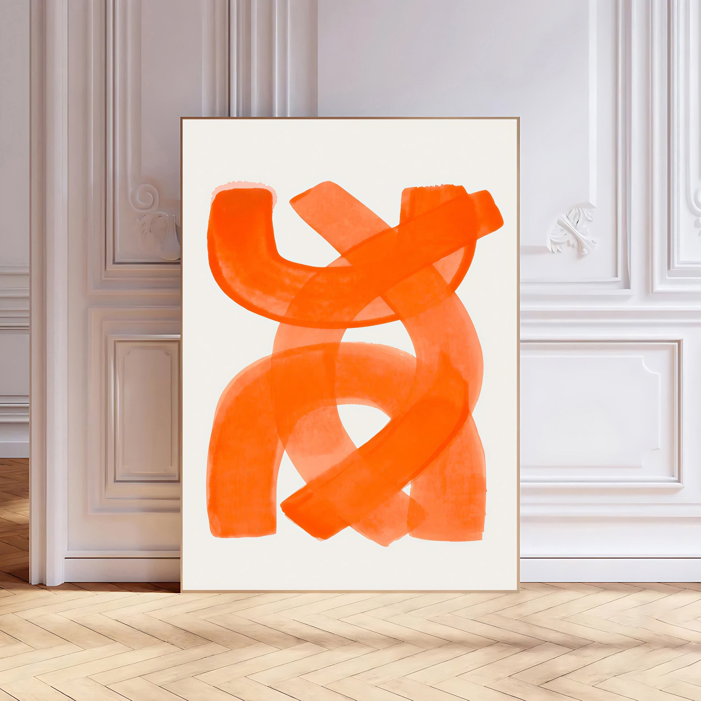 Orange Minimalist Abstract Wall Art Print