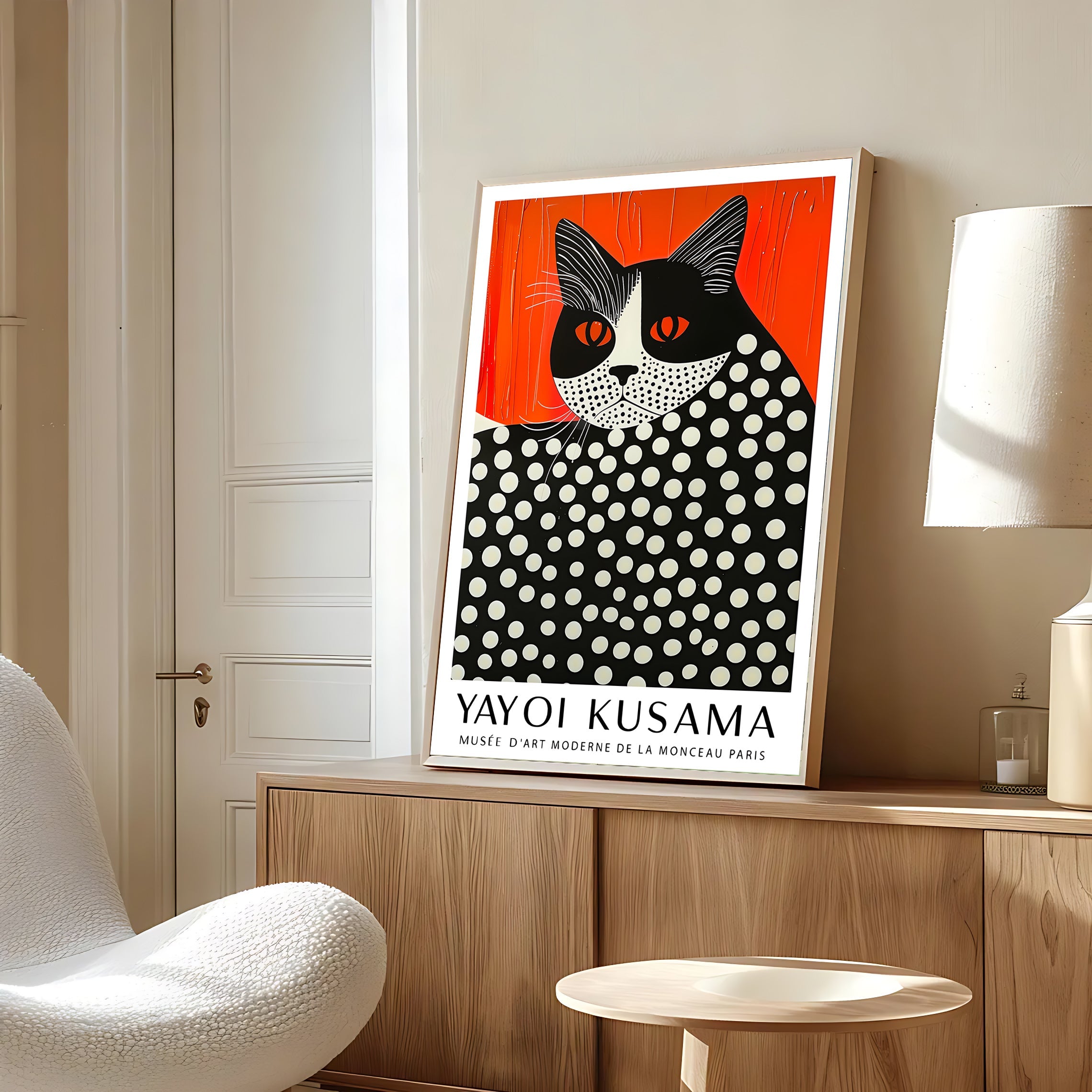 Ploka Dot Cat Print