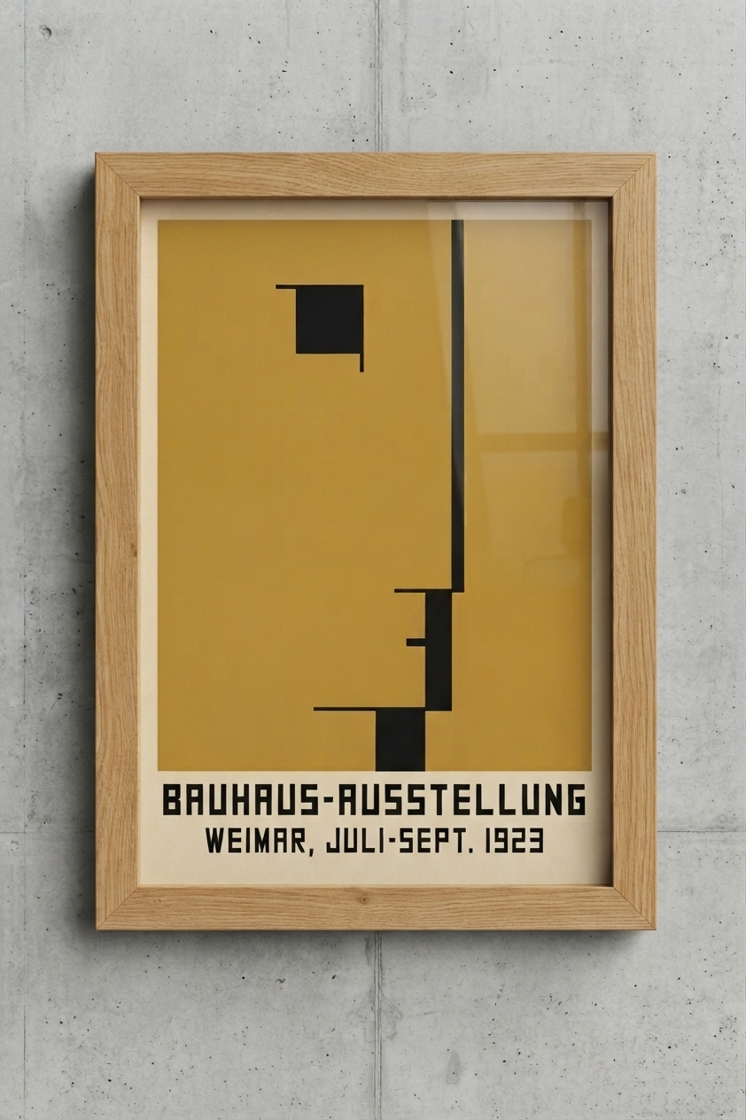 Minimalist geometric Bauhaus exhibition art print