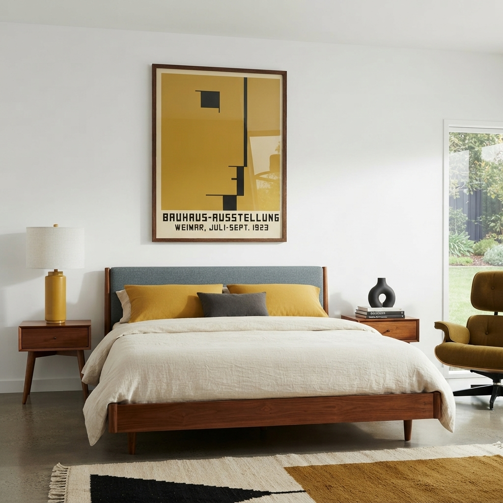 Minimalist geometric Bauhaus exhibition art print