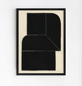 Black Minimalist Abstract Wall Art Print