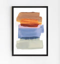 Abstract color block wall art print