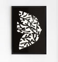 Abstract Black and White Wall Art Print