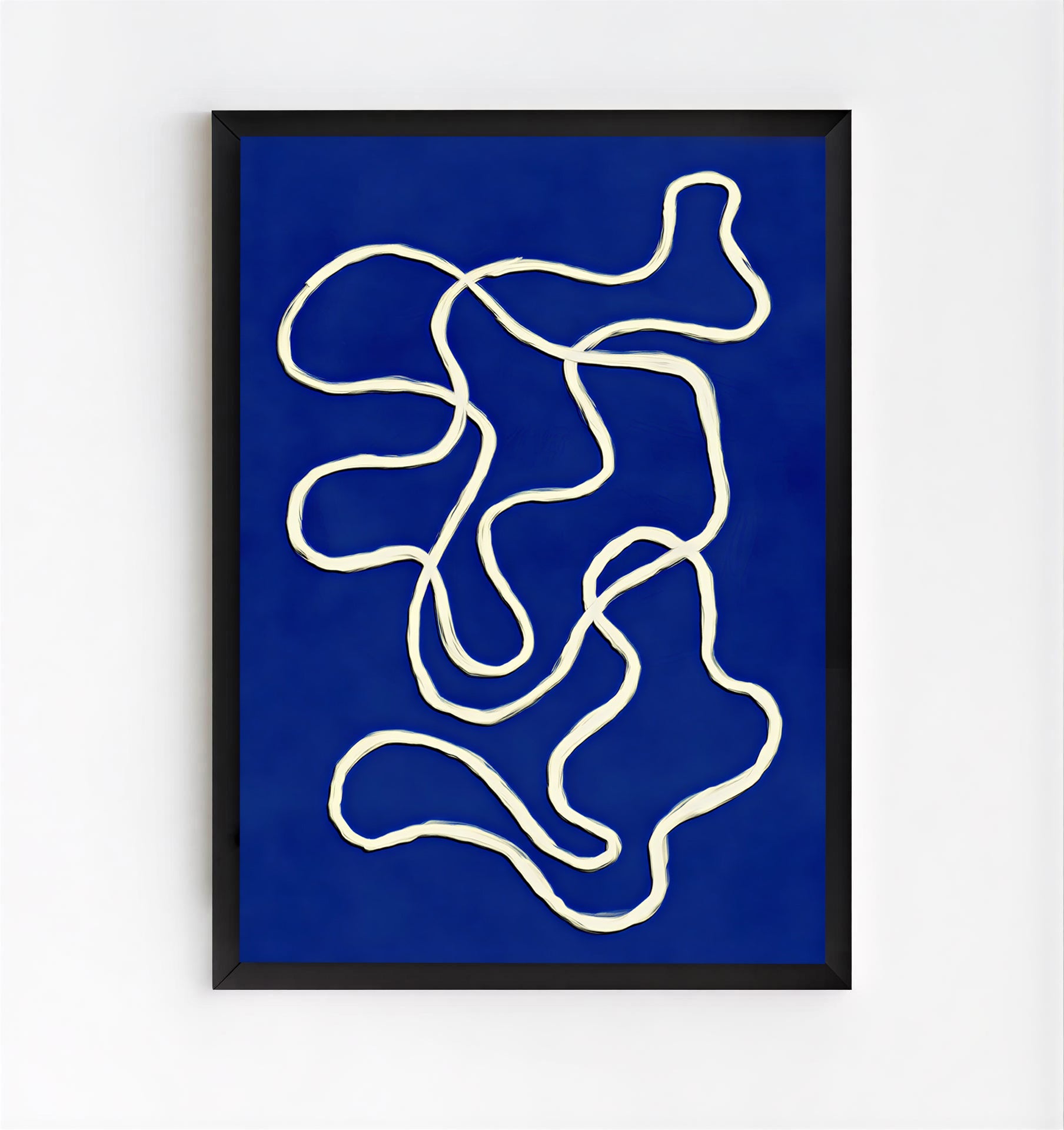 Blue abstract wall art print