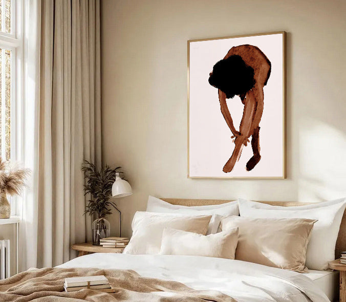 Abstract watercolor figure wall art print