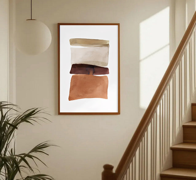 Abstract Wall Art Print in Neutral Tones