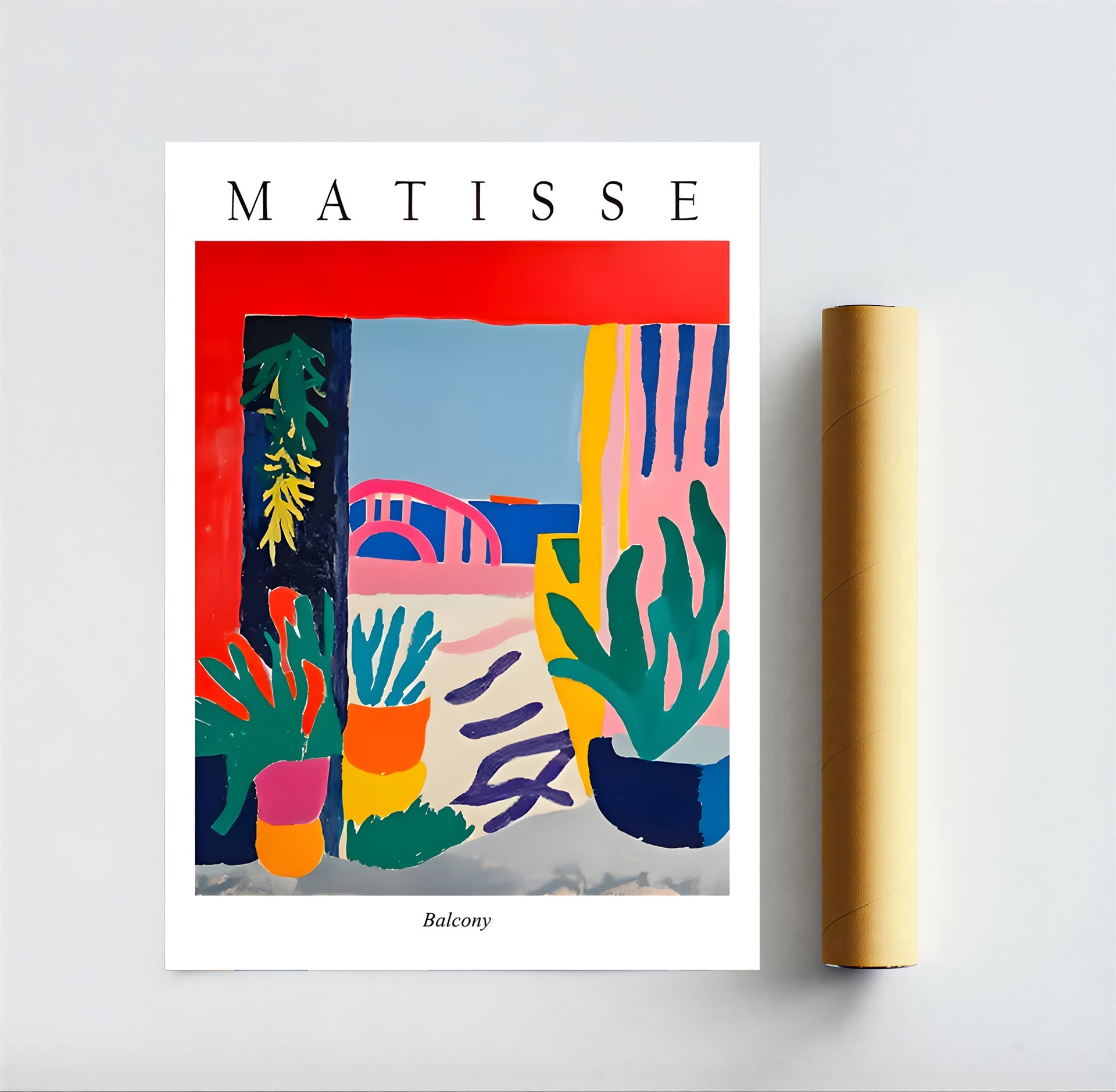 Henri matisse inspired interior plant artwork