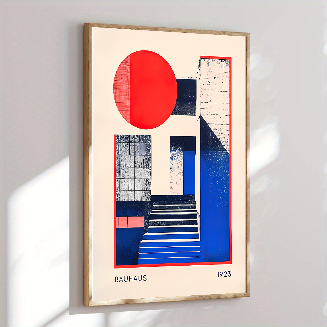 Abstract bauhaus wall art print from 1920s