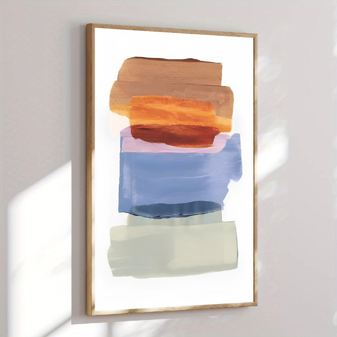 Abstract color block wall art print