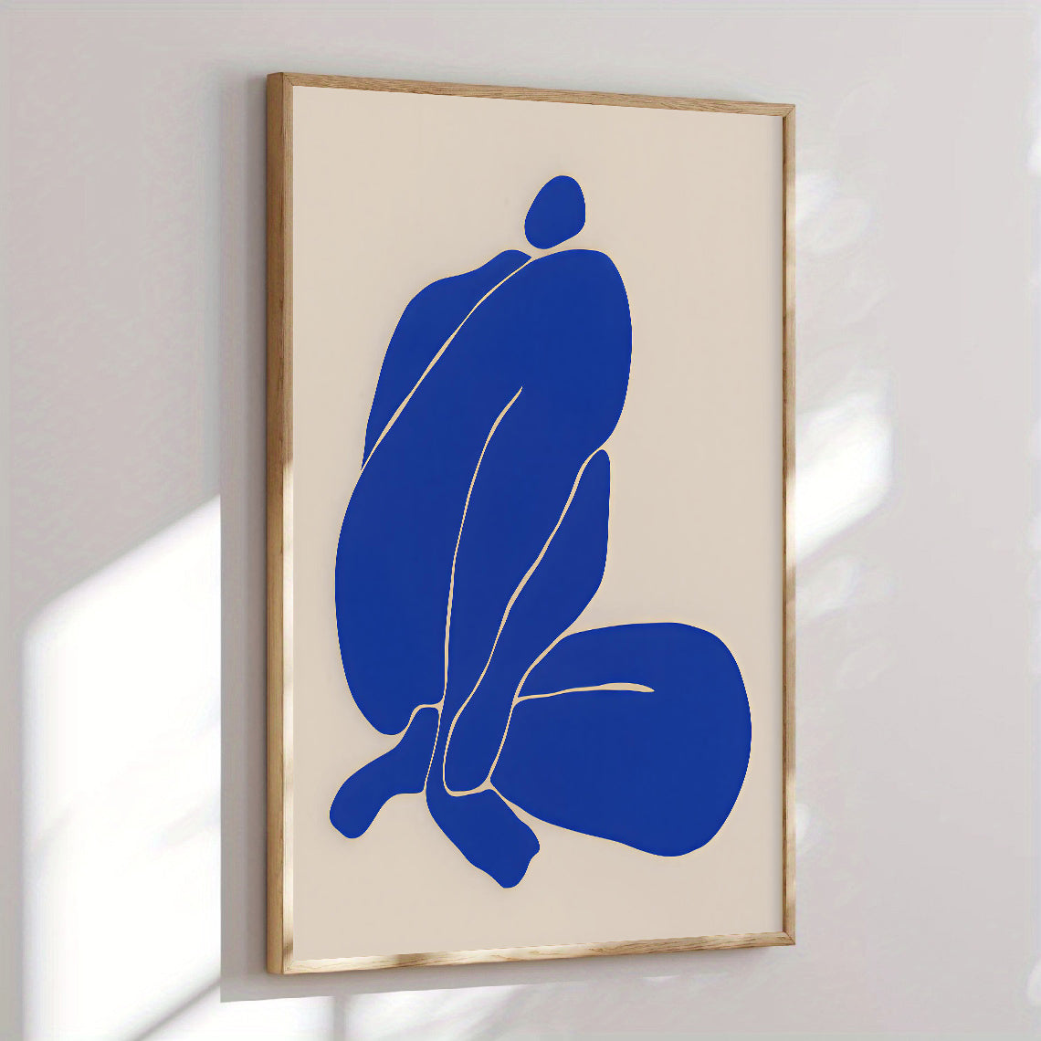 Blue Abstract Figure Wall Art Print