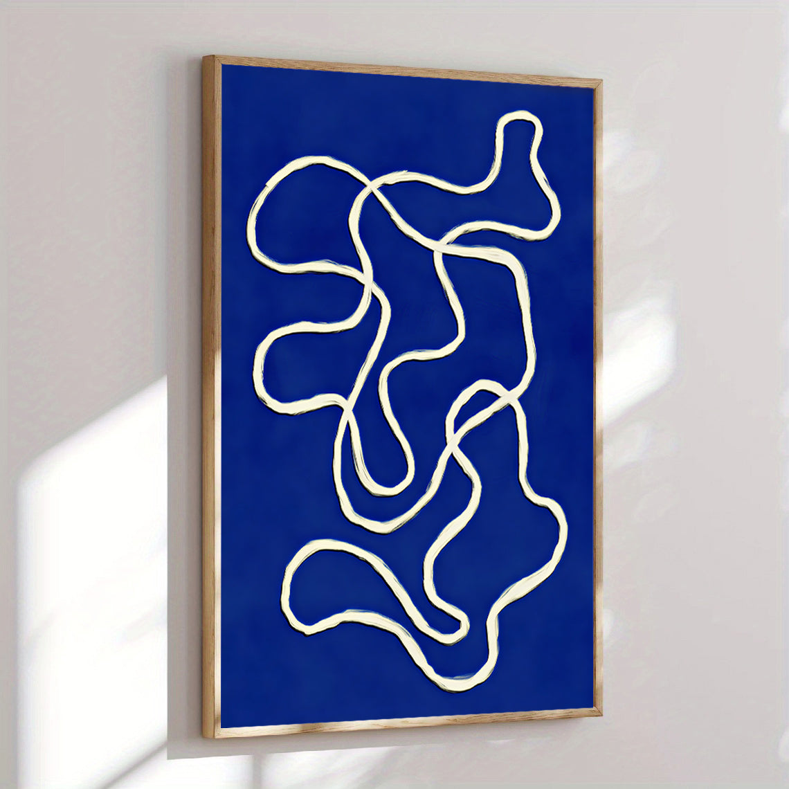 Blue abstract wall art print