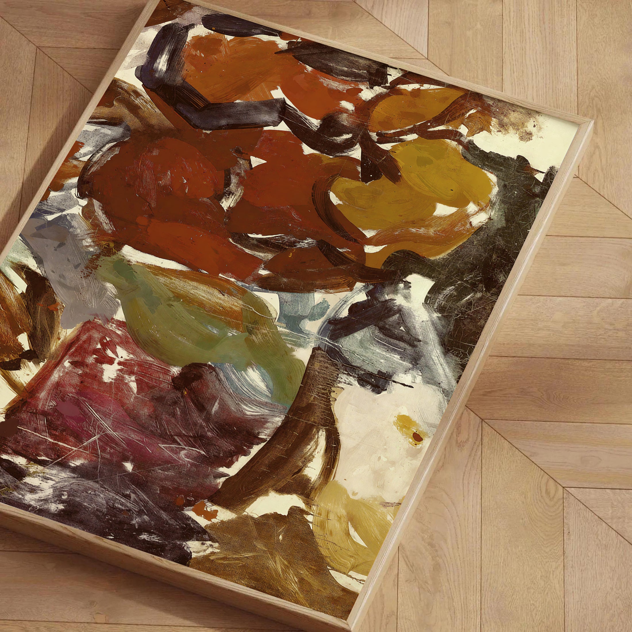 Warm Earthy Abstract Art Print
