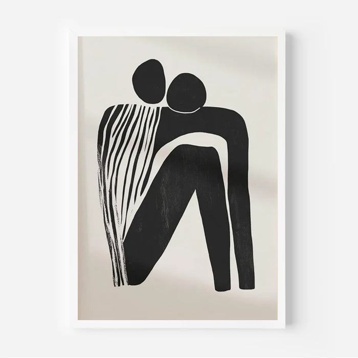 Minimalist Abstract Figure Wall Art Print