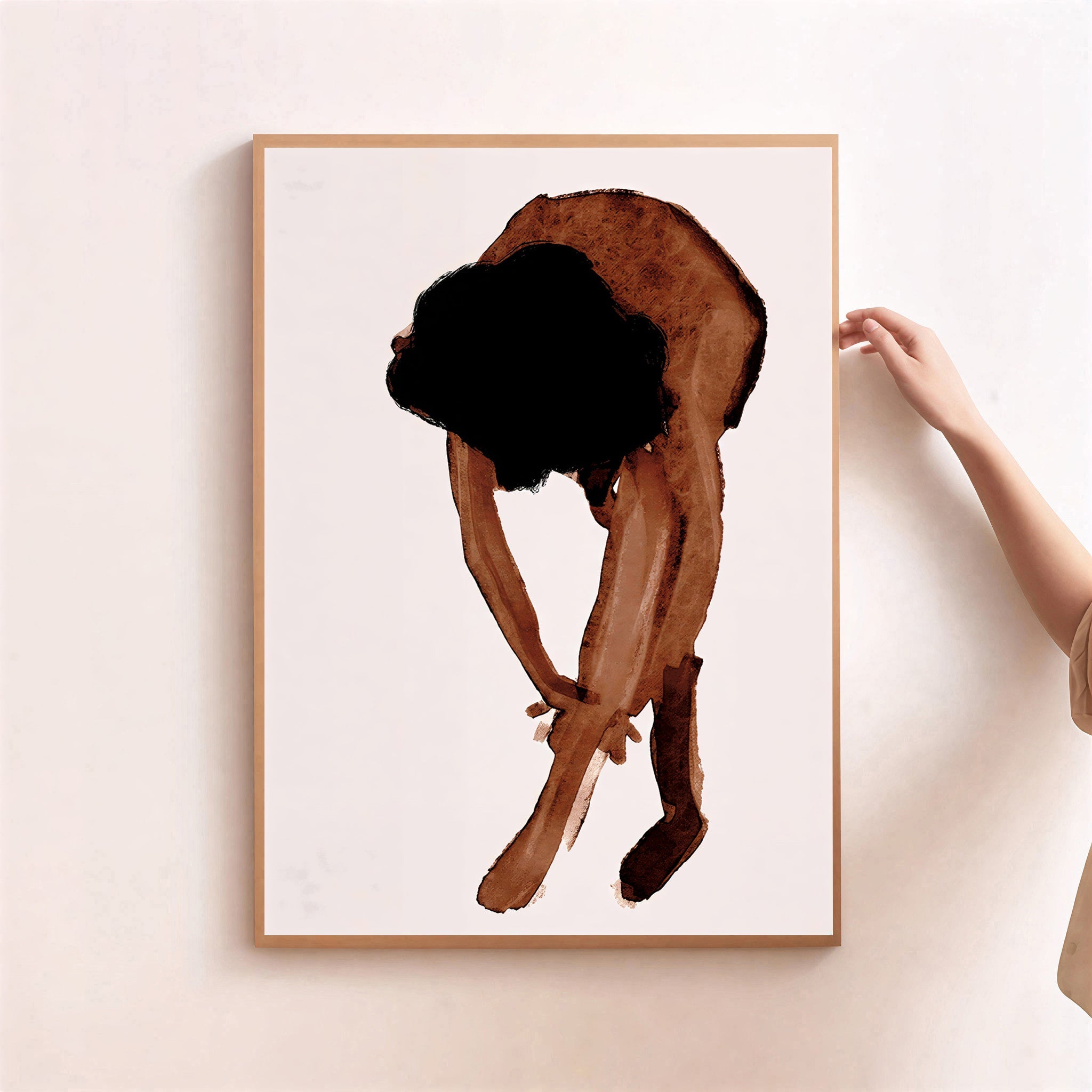 Abstract watercolor figure wall art print